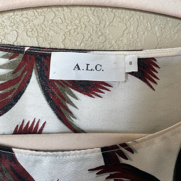 A.L.C. 100% silk dress, lined, size 8. - Picture 3 of 11